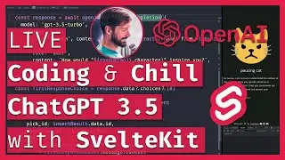 ChatGPT 3.5 Turbo 🤖 Generative AI with SvelteKit & Supabase | Emoji App 🔴 LIVE Coding & Chill