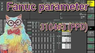 Fanuc parameter 3104#3 (PPD). Относительные координаты = 0 после включения.