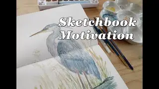 8 Tips to Feel Motivated in your Sketchbook - Watercolor Painting Crane