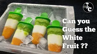 Tri Color Fresh Fruit Popsicle | Homemade Ice Cream | Independence Day Special Popsicle