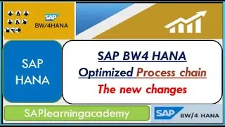 SAP HANA optimized process chain | The new changes in process chain creation in SAP BW4HANA
