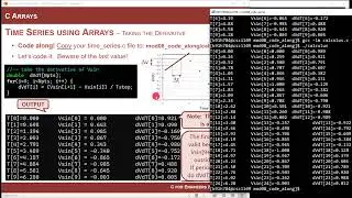8.3(b) - Performing Derivatives and Integrals on Arrays in C