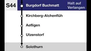 BLS Ansagen - S44 Thun – Bern – Solothurn (Teilstrecke BN-SO)