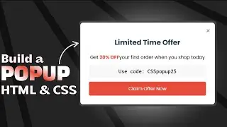 How to Build a Popup with HTML and CSS