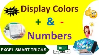 Display Plus & Green Color With Positive Numbers and Red Color With Negative Numbers - Excel Tricks