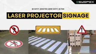Laser Projector Signage in Warehouse