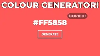 Colour Generator App with Copy To Clipboard using Javascript & CSS