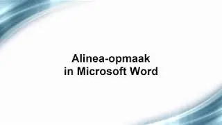 Eenvoudige alinea-opmaak in Microsoft Word 2019
