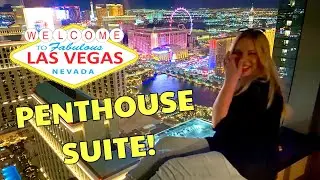 STAYING IN A PENTHOUSE SUITE in Las Vegas! 🤑 (Hotel Room Tour + Vlog)