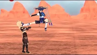 Genshin Combat Scaramouche and Aether