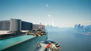Cyberpunk, exploring the objects in the horizon