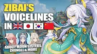 ZIBAI about Moon Sisters, Zhongli & More | Genshin Impact Voice Lines (EN / JP / KR / CN)