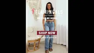 【Flamingals】Stitch Detail High Waist Bootcut Jeans Without Belt