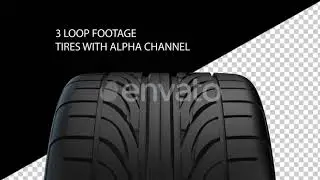 Pack Loop Spinning car tires with alpha channel (Top After Effects Templates)