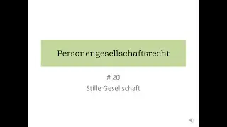 Personengesellschaftsrecht (20)