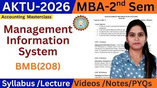 Management  Information System | MBA 2nd Sem AKTU Notes Videos 2026 | BMB 208 | AKTU MBA 2nd MIS