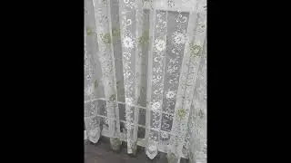 Тюль фатин с вышитым узором и люрексом | Ланита