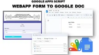 Apps Script - WebApp Form To Google Doc Part 2: Output In Copy File | Set Sharing Access