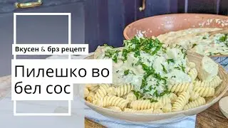 Пилешко во бел сос - брз и лесен рецепт