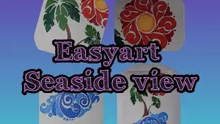 Easyart|| Beach Scenery||SeaBeach||Seaside View Art #beachart#scenery