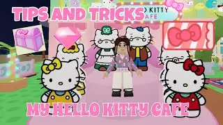 TIPS AND TRICKS how to get gacha tix and diamonds | MY HELLO KITTY CAFE ROBLOX