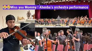 😢😢Ahenba misses mommy on his school orchestra concert