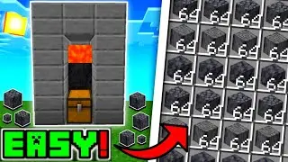 🦅 Minecraft Bedrock 1.19 | EASY AUTOMATIC BASALT FARM TUTORIAL!