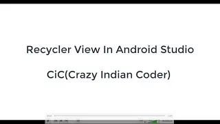 Recycler View in Android Studio using Java