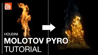 HOUDINI Molotov Cocktail Pyro Tutorial + Free Project File