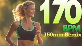 150-Minute Best Running Music • 170 BPM • High-Energy Vocal Mix for Speed, Endurance & Focus