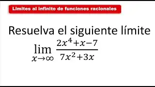 Limites al infinito de funciones racionales 06 Forma indeterminada infinito sobre infinito