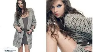 Женское Вязаное Пальто Спицами - 2019 / Women knitted coat spokes / Frauen Strickmantel Speichen