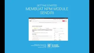 Membuat NPM Module Sendiri | Getting Started | Yussan Academy