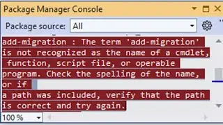 The term 'add-migration' is not recognized as the name of a cmdlet