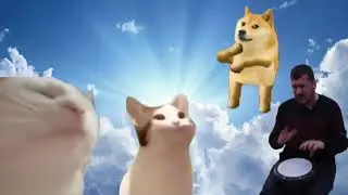Pop Cat and Vibing Cat VS Doge Dancin - Ievan Polkka