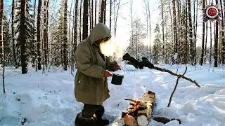 -19c Deep Snow Solo Trip On Siberian Hunter Skis - Survival & Bushcraft