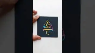 Ice creme drawing on scratch paper