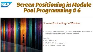 Secrets to Effective Module Pool Programming # 6