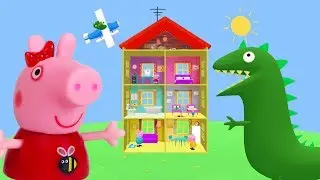 Peppa Pig Toy Game | Crocodile Hiding George Pig's New Dinosaur Toy