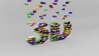 Blender 3D: Brick Build Text Effect
