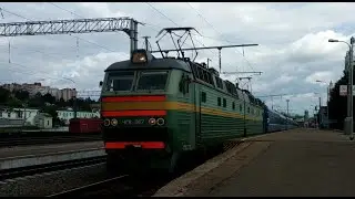 ЧС8-067 с поездом №25 Москва - Минск // отправление со станции Смоленск