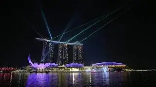 Marina Bay Sands, light show. Singapore. November 7, 2017