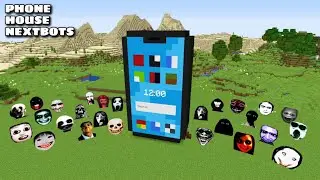 SURVIVAL PHONE HOUSE WITH 100 NEXTBOTS in Minecraft - Gameplay - Coffin Meme
