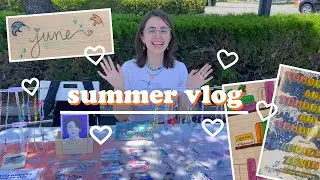 summer vlog '24 ☀ reading vlog and bts cupsleeve vendor vlog