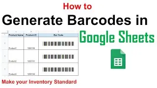 How to Generate Barcode in Google Sheets || Bulk Barcode Generator in Google Sheets 👈