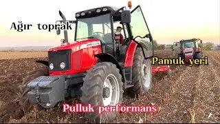 Ağır toprakta tarla sürümü massey 5455 casejx100