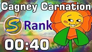 [World Record] Cuphead - Cagney Carnation in 00:40 【Expert, No Damage, S Rank】