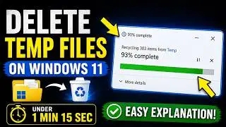 How to Remove Temp Files in Windows 11 | Clear Cache & Junk Files Fast