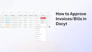 Approve Invoices Bills in Docyt