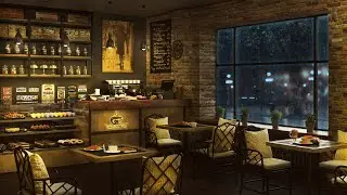 Rainy Night Cafe - Relaxing Jazz Music and Rain Sounds | Music For Work & Study